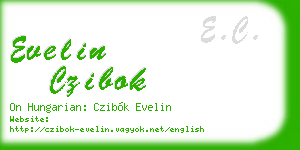 evelin czibok business card